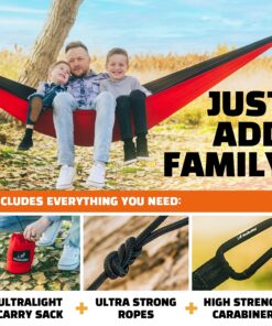 MalloMe Hammock - Camping Hammocks - Portable Hammock Kids Hammock Outdoor Hammock - Hamaca Double Hammock - 2 Person Hammock Tree Hammock - Hamock Travel Hammock - Backpacking Hammocks for Outside Black & Blue Large 20 91NBIWRYWzL