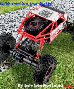 Click N' Play Remote Control Car 4WD Off Road Rock Crawler Vehicle 2.4 GHz, Red 21 91NGBtK49gL