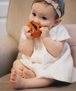 Calmies Teether for Babies Without BPA, Natural 100 Percent Rubber Toy for Infants, Plant Based, No Parabens, PVC or Phthalates, Unscented 26 91NHz2jdBTL