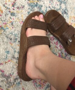 Pali Hawaii Unisex Adult Classic Jandals Sandals 8 Brown 21 91NINJrW6L 1