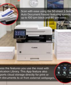 Canon imageCLASS MF465dw - All in One, Wireless, Mobile Ready, Duplex Laser Printer with Expandable Paper Capacity and 3 Year Limited Warranty,White 19 91NIeCJ2nL