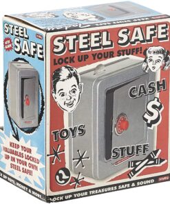 Schylling Brand Classic 9" Steel Safe Bank with Alarm - Retro Treasure Box with Combination Lock - Ages 5 to 10, Multi 10 91NIyIG1cdL