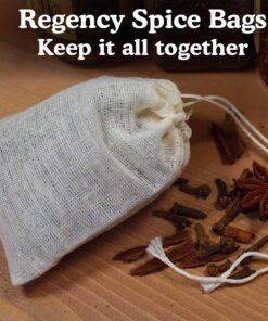 Regency Wraps 100% Cotton Drawstring Bag, Pouches for Enclosing Bulk Spices, Tea, Potpourri, and Jewelry, 100% Cotton Mini Bags, 3" x 4", Pack of 4, Natural 10 91NbNPprVJL