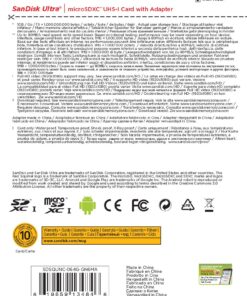 SanDisk Ultra 64GB microSDXC UHS-I Card with Adapter, Grey/Red, Standard Packaging (SDSQUNC-064G-GN6MA) 20 91NeYCy3TL