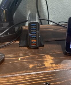 Key Power Quick Charge 3.0 Wall Charger, 60W 6-Port USB Fast Charger Desktop Charging Station for iPhone/PRO MAX/XS Max/XR/X/8/7/Plus, iPad Pro/Air 2/Mini, Galaxy S10/S9/S8/S7/Plus HTC and More 49 91NfrEBiVGL