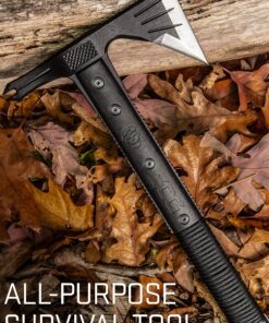 SOG Survival Hawk - Specialty Outdoor Tactical Hatchet, Fire Starter, Nail Puller, Hammer, Multi-Purpose Blade with Reflective Paracord Wrapped Handle (SK1001-CP),Black Survival Tomahawk 18 91NhRk2WmXL