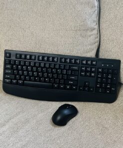 Wireless Keyboard and Mouse Combo, Full-Sized 2.4GHz Wireless Keyboard with Comfortable Palm Rest and Optical Wireless Mouse for Windows, Mac OS PC/Desktops/Computer/Laptops Black 43 91No 9KQfYL