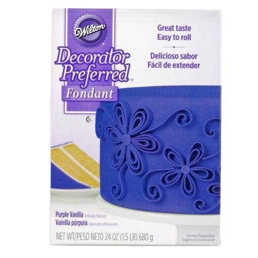 Wilton Decorator Preferred Fondant - Make Cakes, Cupcakes and Other Fun Desserts Extra Special with Easy to Roll Fondant, Vanilla Flavored, Purple, 24-Ounce 24 ounce