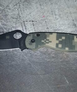 Spyderco Para Military 2 Signature Camo Knife with 3.42" CPM S30V Black Steel Blade and Durable G-10 Handle - PlainEdge - C81GPCMOBK2 58 91O1Ur4VfML 1