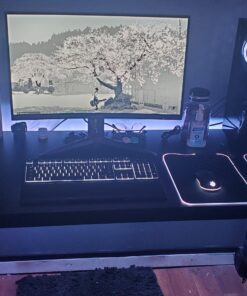 Need 55 Inch Large Computer Desk - Modern Simple Style Home Office Gaming Desk, Basic Writing Table for Study Student, Black Metal Frame, Black 55 inches 37 91O7ov8LoPL