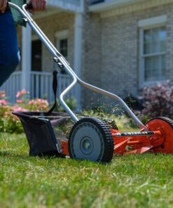 American Lawn Mower Company 1204-14 14-Inch 4-Blade Push Reel Lawn Mower, Red 14-Inch, 4-Blade 40 91OANSihd8L