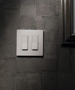 Lutron Claro 2 Gang Decorator/Rocker Wallplate, Gloss, White (1-Pack) | CW-2-WH 1 Pack 23 91OCl665Y4L