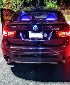 iJDMTOY Compatible with BMW Front Hood or Rear Trunk Lid, Xenon White 3.25-Inch 82mm Roundel LED Emblem Background Illumination Lighting Kit 27 91OHsGohK1L