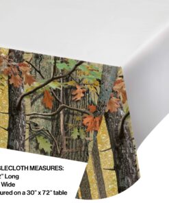 Alternative view of Creative Converting Solid Plastic Banquet Table Cover with Border Print, Hunting Camo 1