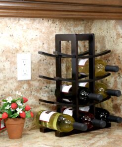 Oceanstar 12-Bottle Bamboo Wine Rack, Dark Espresso 17 91OTftIBjsL