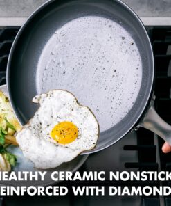GreenPan Canterbury Hard Anodized Healthy Ceramic Nonstick, 10 Piece Cookware Pots and Pans Set, PFAS-Free, Dishwasher Safe, Oven Safe, Black 10 91OUswglXjL