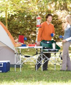 Coleman Pack-Away Portable Camp Kitchen, Outdoor Folding Kitchen with Spacious Prep Area, Side Table, Lantern Holder, Hanging Hooks, & Mesh Shelf; Great for Camping, Tailgating, Grilling & More Portable Kitchen 26 91OX6p Pg L