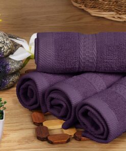 Utopia Towels 8-Piece Premium Towel Set, 2 Bath Towels, 2 Hand Towels, and 4 Wash Cloths, 600 GSM 100% Ring Spun Cotton Highly Absorbent Towels for Bathroom, Gym, Hotel, and Spa (Plum) Plum 27 91OXBjw65L