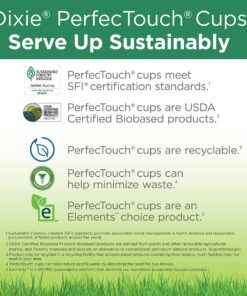 Dixie PerfecTouch 12oz Insulated Paper Hot Cup by GP PRO (Georgia-Pacific); Fits Large Lids; Coffee Haze; 5342CD; 1000 Count (50 Cups Per Pack; 20 Packs Per Case) 1000 cups 12 oz 17 91ObY62dXgL