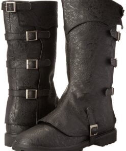 Funtasma Men's Gotham Engineer Boot 13 Black Distressed Polyurethane 14 91OibZNQBML
