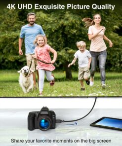 BlueRigger Micro HDMI to HDMI Cable (6 FT, 4K 60Hz, HDR, High Speed, Ethernet) - Compatible with GoPro Hero 7/6/5/4, Raspberry Pi 4, Sony A6000/A6300 Camera, Nikon B500, Lenovo Yoga 3 Pro, Yoga 710 6FT 13 91Oje c8HyL