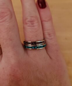 Kate Bissett Stylish Birthstone Stackables Swarovski Crystal Eternity Bands Amethyst -February 6 15 91OuttKR4fL