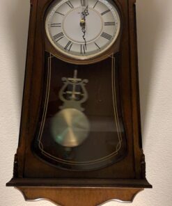 Bulova Clocks C3542 Cranbrook Wall Mount Analog Wooden Chiming Clock, Brown 19 91Ozk22zWxL