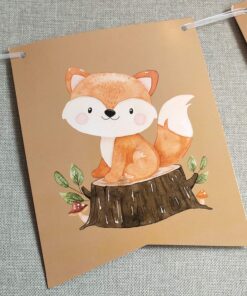 Woodland Creatures ITS A BOY Banner for Baby Shower + Fox, Raccoon, Rabbit, Bear, Squirrel and Porcupine/Animals Themed Decorations Fall Autumn Thanksgiving Banner Decoration 18 91OzmMrw7DL