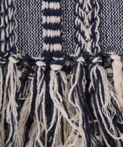 DII Braided Striped Throw, 50x60, Navy 22 91P 43PnDQL