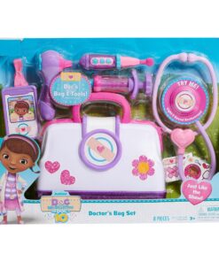 DOC MCSTUFFINS Disney Junior Toy Hospital Doctor's Bag Set, 7-piece Dress Up and Pretend Play Doctor Kit, Officially Licensed Kids Toys for Ages 3 Up Multicolor 30 91P DDBpqZL