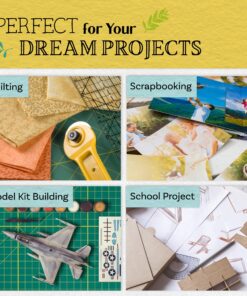 Crafty World 9 x 12 Cutting Mat for Sewing, Self Healing Double Sided Quilting Crafts Mat - Fabric Cutting Mat - Non Slip surface - Rotary Cutting Board A4-9x12 Green 12 91P03rt7oOL