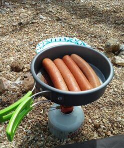 MalloMe Camping Cookware Mess Kit for Backpacking Gear – Camping Cooking Set - Camping Pots and Pans Set - Backpacking Stove/Portable Stove Compatible - Camp Kitchen Equipment Accessories Pot 1 Liter Pot 69 91P4WHrPOhL