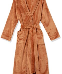 Amazon Essentials Women's Full-Length Plush Robe (Available in Plus Size) X-Small Brown 9 91P88grfghL