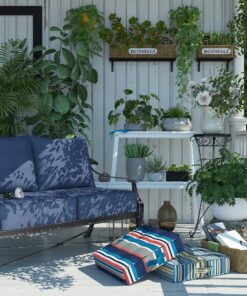 BOSSIMA Indoor/Outdoor Black/Gold Damask Deep Seat Chair Cushion Set,Spring/Summer Seasonal Replacement Cushions 11 91P94XVJmCL