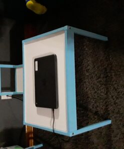 Amazon Basics 3-Piece Wood Kids Table and Chairs Set with Dry Erasable Table Top, Sky Blue, 64 x 49 x 45 cm 49 91PEPMGQXXL