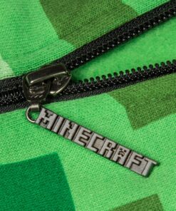 JINX Minecraft Big Boys' Creeper Zip-Up Costume Hoodie, with Mask Small Green 16 91PEXc sTSL