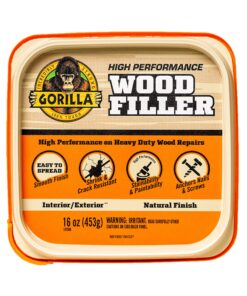 Gorilla All Purpose Wood Filler, 16 Ounce Tub, Natural (Pack of 1) 1 Pack 35 91PGwXNlpUL