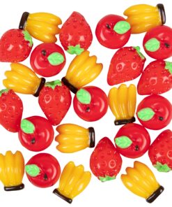 Maddie Rae's Scrapbooking Charms, Mixed Fruit 25 pcs of Beads, Strawberry, Apple, Bananas- Stocking Stuffer 7 91PHQIbgS3L