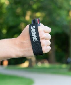 SABRE Runner Pepper Gel, Maximum Police Strength OC Spray, Reflective Hand Strap for Easy Carry & Quick Access, 35 Bursts, Secure & Easy to Use Safety, Optional Clip-On Alarm & LED Armband Combos Black Runner 39 91PIqCrb7wL