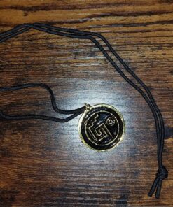 MASTER USA - COIN - Coin Necklace, Antique Gold Alloy Metal Medallion, Includes Black Nylon Neck Cord, Perfect for Cosplay, Pirates, Caribbean, Aztec, Skull, Fantasy - COIN, Small 30 91PL9yzIsLL