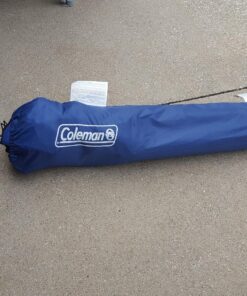 Coleman Portable Camping Chair with 4-Can Cooler, Fully Cushioned Seat and Back with Side Pocket and Cup Holder, Carry Bag Included, Collapsible Chair for Camping, Tailgates, Beach, and Sports Blue 44 91PMwAPLfRL