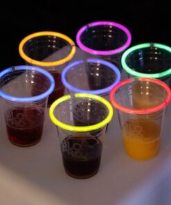 NEON GLOWING PARTY CUPS 16 oz Multi Color Light Up Cups Blacklight Party Glow Sticks Glow Party Glow In The Dark Party Decorations Favors Drink Supplies. 15 91POAKMa7QL