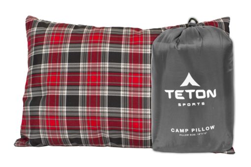 TETON Sports Camp Pillow; Great for Travel, Camping and Backpacking; Washable Grey