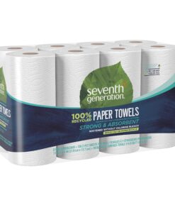 Seventh Generation Paper Towels, 100% Recycled Paper, 2-ply, 8 Count (Pack of 4) 8 Count (Pack of 4) 21 91Pb8QbkiuL