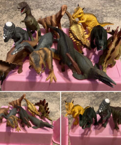 PREXTEX 10'' Dinosaur Figures - 12 Plastic Dinosaur Toys for Boys & Girls - Assorted Dinosaurs Include T-Rex & More - Dinosaur Toys for Kids 3-5+ 10 Pack - 8-10 Inch Assorted 29 91Pf6uMRL
