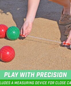 GoSports 90 mm Backyard Bocce Set with 8 Balls, Pallino, Case and Measuring Rope - Made from Premium Resin 27 91Pq1uuQDtL