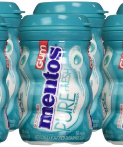 Mentos Pure Fresh Sugar-Free Chewing Gum with Xylitol, Wintergreen, Bulk, 50 Count ( Pack of 6) 11 91Ptw7v7WLL