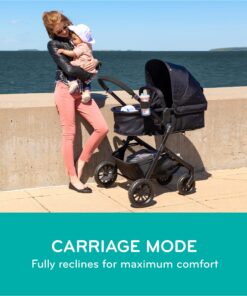 Evenflo Pivot Modular Travel System with LiteMax Infant Car Seat with Anti-Rebound Bar (Casual Gray) Casual Grey Stroller 31 91Q73pMO L