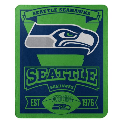 Northwest NFL Unisex-Adult Fleece Throw Blanket Seattle Seahawks 50" x 60" Marque