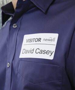 DYMO LW Self-Adhesive Name Badge Labels for LabelWriter Label Printers, White, 2-1/4'' x 4'', 1 roll of 250 (1760756) 250 labels 2-1/4 x 4" 11 91QFtPoaO S 1